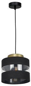 Lampadario su filo HAVARD 1xE27/60W/230V nero/ottone