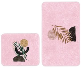 Tappetini da bagno rosa in set da 2 100x60 cm - Minimalist Home World