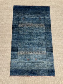 Loribaft Tappeto 110 x 60 Blu (Iran) Annodato A Mano