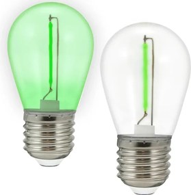 SET 2x Lampadina LED PARTY E27/0,3W/36V verde