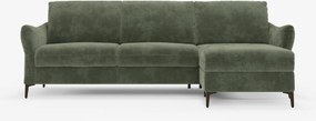 Dalia divano letto angolare con vano contenitore - materasso alto 18 cm in raffinato tessuto smacchiabile T30