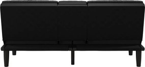 Divano letto nero in similpelle 191 cm Maine - Støraa