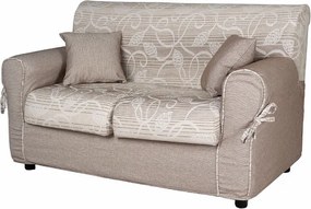 Divano 2 posti in tessuto sfoderabile 150 cm PANAMA Beige Chiaro