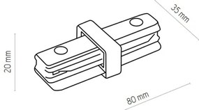 Zuma Line 3045 - Faretto per sistema a binario REFLEKTOR 8xGU10/10W/230V