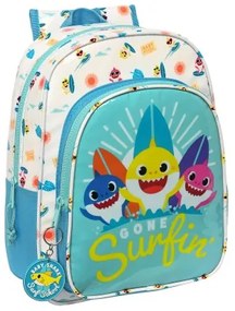 Zaino Scuola Baby Shark Surfing Azzurro Bianco 26 x 34 x 11 cm