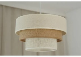 Brilagi - Lampadario a cavo DENVER LUNETA 1xE27/15W/230V Ø25 beige/marrone/crema