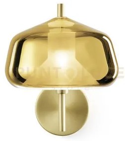X-ray applique a parete vetro basso oro montatura oro 1 luce attacc...