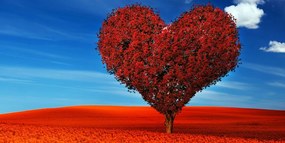 Quadro su tela – Albero stupendo a forma di cuore