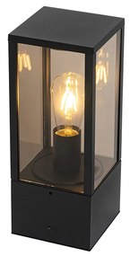 Lampada da terra da esterno nera con vetro fumé 40 cm IP44 - Charlois
