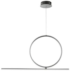 Lampada sospensione moderna LED 42W- metallo ACROBAT 50 Silver