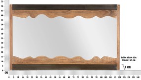 Specchio rettangolare in legno di acacia nilotica Yellowstone cm 120x4x72