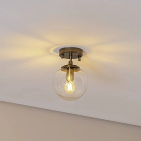 Opviq Plafoniera Atmaca 10215, color oro antico, vetro trasparente Ø 15 cm
