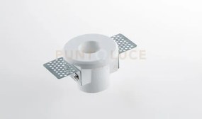 Incasso starry bianco tondo 7x5,5cm in gesso verniciabile