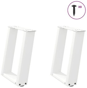 Gambe Tavolino Caffè A U 2 Pz Bianco 28x(42-43) Cm Acciaio /