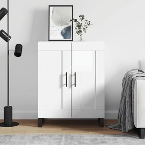 Credenza 69,5x34x90 Cm İn Legno Multistrato Bianco Lucido /