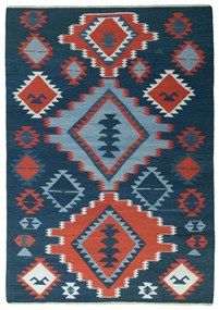 Kilim Tappeto persiano 240 x 170 Blu (Iran) Tessuto A Mano