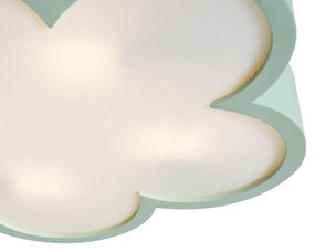 Plafoniera per bambini verde e bianca - Lucille