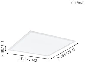 Eglo 98766-LED RGBW Lampada dimmerabile SALOBRENA-B LED/32,5W/230V 60x60 cm +RC