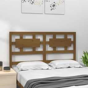 Testiera per letto miele 165,5x4x100 cm legno massello di pino