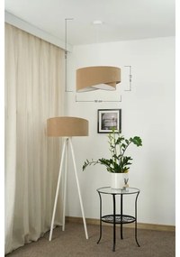 Brilagi - Lampadario LED a sospensione con filo LYRA 1xE27/15W/230V marrone/bianco