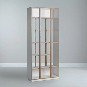 Libreria bianca in rovere 90x210 cm Newbury - Woodman