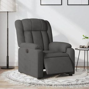 Poltrona Elettrica Reclinabile Grigio Scuro İn Tessuto /