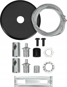 Lampadario LED a sospensione con cavo LED/44W/230V 4000K 120 cm nero