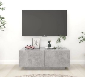 Mobile tv grigio cemento 100x35x40 cm in truciolato