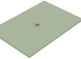 Piatto doccia in ceramica extra slim verde L 80 x L 70 cm