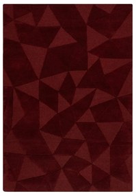 Tappeto burgundy in lana tessuto a mano 160x230 cm Shard Red – Flair Rugs