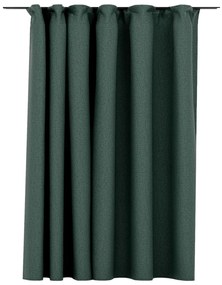Tenda Oscurante Effetto Lino con Ganci Verdi 290x245 cm