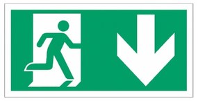 Pittogramma adesivo di segnalazione per Lampada di Emergenza Serie Lux Pittogramma Freccia Basso Porta Sinistra