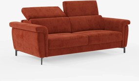 Capri divano letto di design con piedini alti - poggiatesta reclinabili in raffinato tessuto effetto velluto smacchiabile T30