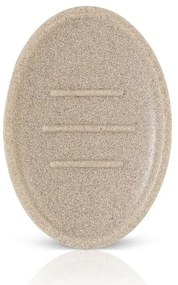 Portasapone bagno in resina beige design moderno linea Sahara