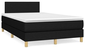 Giroletto a molle con materasso nero 120x190 cm in tessuto
