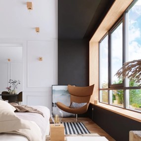 Lampada da soffitto in colore naturale 10x10 cm Gabi - Sollux