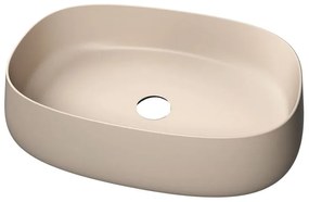 Lavabo da appoggio Paddle OLYMPIA CERAMICA rettangolare in ceramica L 60 x H 40 x P 40 cm marrone
