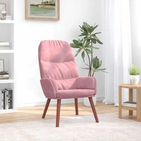 Sedia Relax Rosa İn Velluto /
