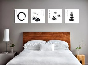 Quadri in set di 4 pezzi 30x30 cm Japanese Zen - Wallity