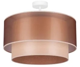 Duolla - Lampadario a plafone WOOD BOHO 1xE27/15W/230V diametro 45 cm rame/beige