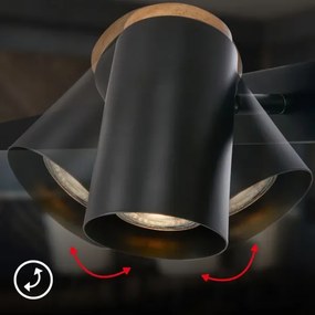 Briloner 4059045 - Lampadario a cavo ERA 4xGU10/10W/230V nero