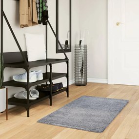 Tappeto Shaggy Pamplona A Pelo Lungo Moderno Blu 60x110 Cm /