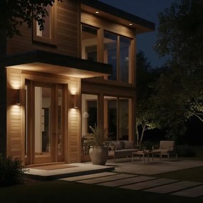 Ideal Lux - Applique da parete per esterni GUN 1xE27/60W/230V 31 cm IP54 marrone