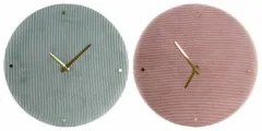 Orologio da Parete DKD Home Decor Verde Rosa 40,5 x 5,5 x 40,5 cm (2 Unità)