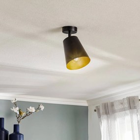 EMIBIG LIGHTING Faretto da incasso Prism, 1 luce, nero/oro