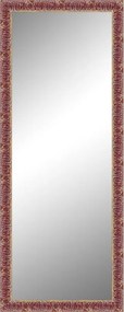 Specchio rettangolare in legno rosso 60 x 170 cm