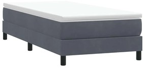 Giroletto A Molle Senza Materasso Grigio Scuro 80x210cm Velluto /
