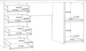 Scrivania ARENO marrone/grafite