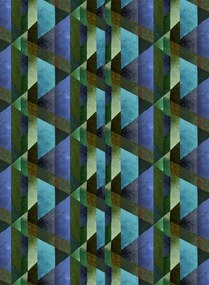 Designers Guild Wandbild Minakari Geo - Cobalt