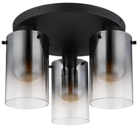 Globo 15907-3D - Lampadario a plafone FLORENTINA 3xE27/40W/230V diametro 40,5 cm nero